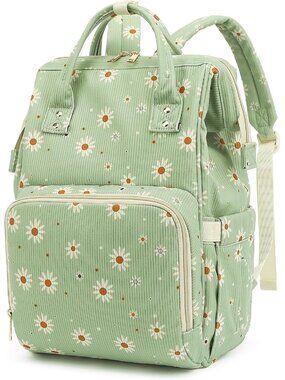 Corduroy Diaper Bag Backpack for Baby Girls Boys, Women Large Nappy Bags for Mom